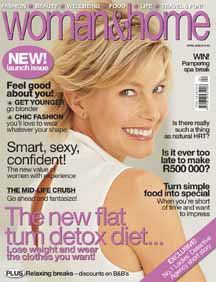 Woman & Home launch cover South Africa: magazine cover design example 