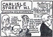 Not Private Eye magazine Carlisle Street cartoon