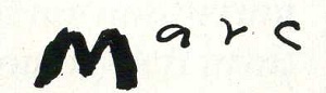 Mark Boxer 1980 signature