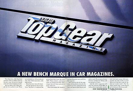 advert for BBC Top Gear launch in trade weekly Campaign