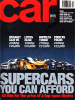 Car magazine front cover