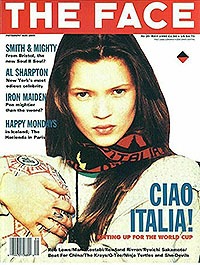Kate Moss first magazine front cover – The Face, May 1990
