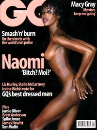 GQ magazine front cover Naomi Campbell cover