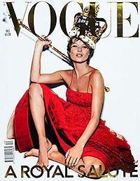 Kate Moss Vogue cover, December 2001