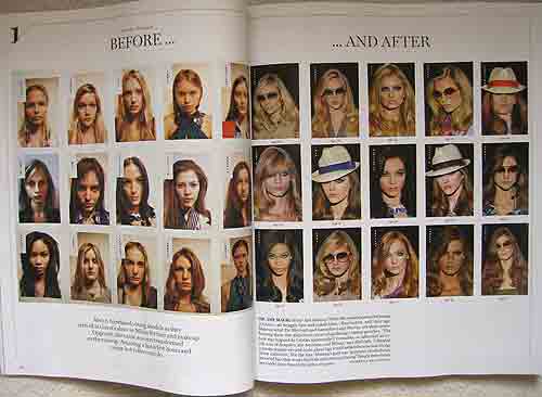 models faces before and after their make-up sessions
