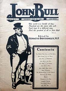 John Bull magazine first issue cover, 9 June 1906
