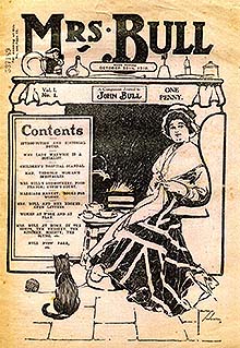 Mrs Bull magazine first issue cover, 1910