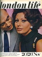 London Life magazine front cover Sophia Loren and husband Carlo Ponti. 20 November, 1965