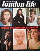 London Life magazine front cover. 14 May 1966. Playgirl club