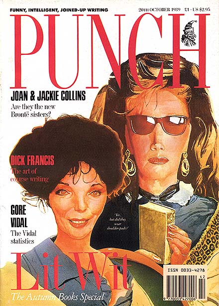 Joan Collins and Jackie Collins on Punch cover