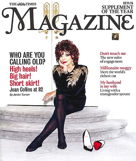 Joan Collins Times magazine cover