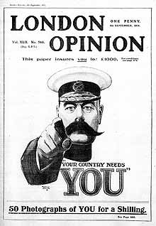 London Opinion Kitchener poster 1914