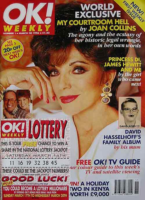 Joan Collins on OK! front cover