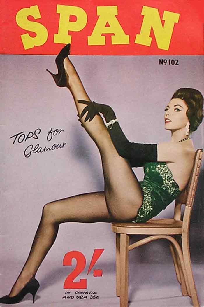 Joan Collins on the front cover of pocket monthly pinup magazine Span no Joan Collins on the front cover of pocket monthly pinup magazine Span no