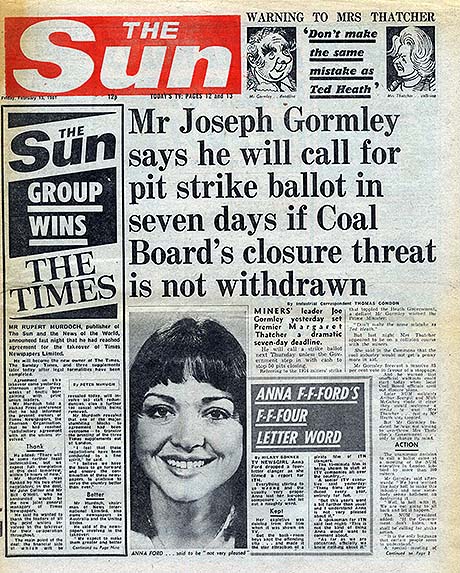 sun front page 1981 February 13