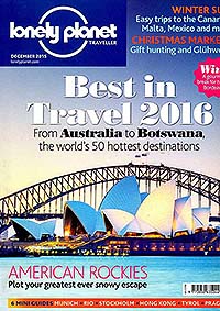 Lonely Planet Traveller December 2015 cover